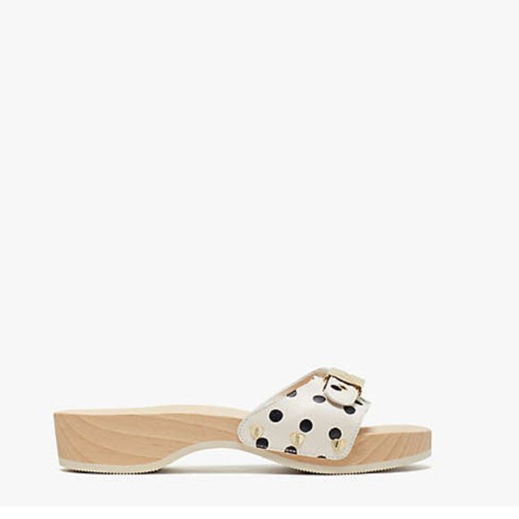 Dr. Scholl's X Kate Spade New York Polka Dot Suede Slide Sandal size 6 - Picture 2 of 9